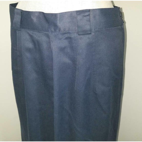 BANANA REPUBLIC Made Italy Navy Blue Long High Waist Riding Skirt 14 Vtg 10/12 - Picture 3 of 9
